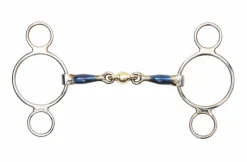 Blue Sweet Iron Two Ring Gag With Lozenge