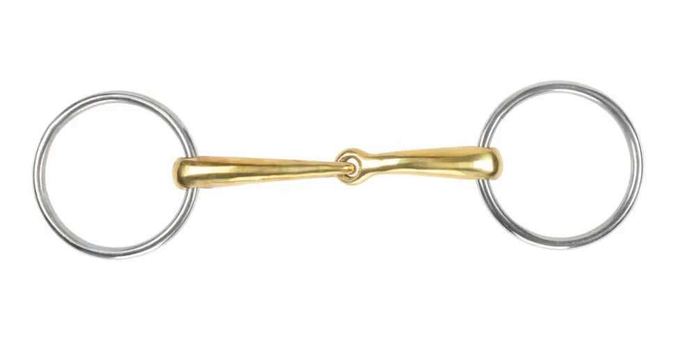Brass Alloy Curved Loose Ring Snaffle
