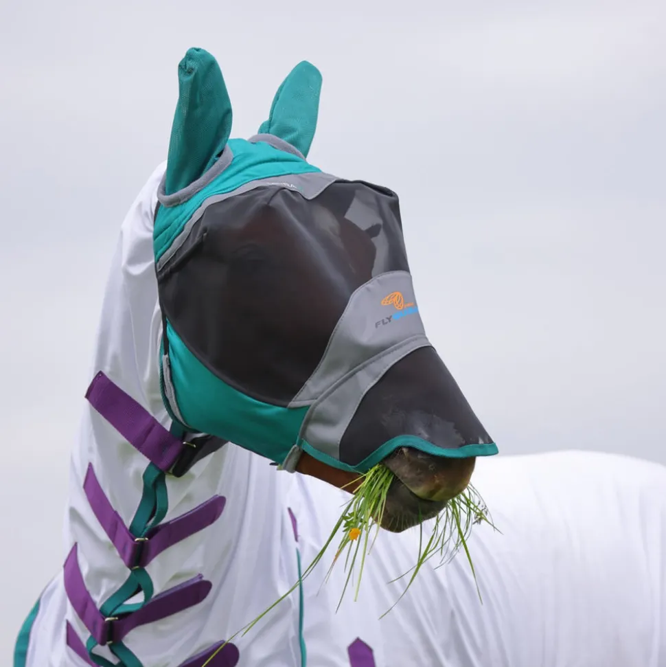 FlyGuard Pro Deluxe Fly Mask With Ears & Nose