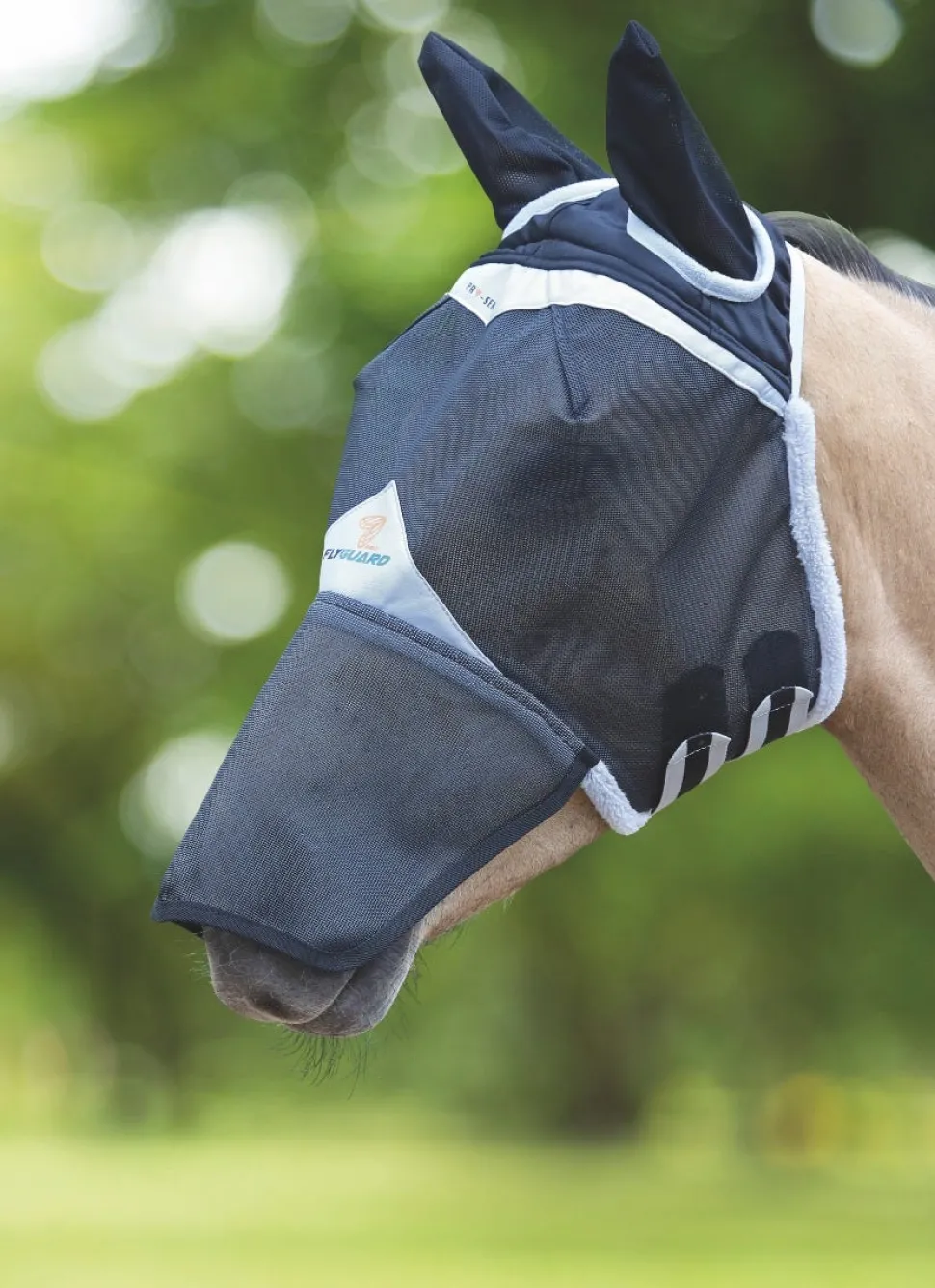FlyGuard Pro Field Durable Fly Mask With Ears & Nose